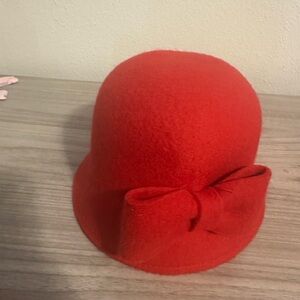 Janie and Jack Red Bow Hat
